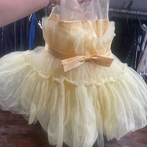 Yellow tulle baby dress 12-18 months